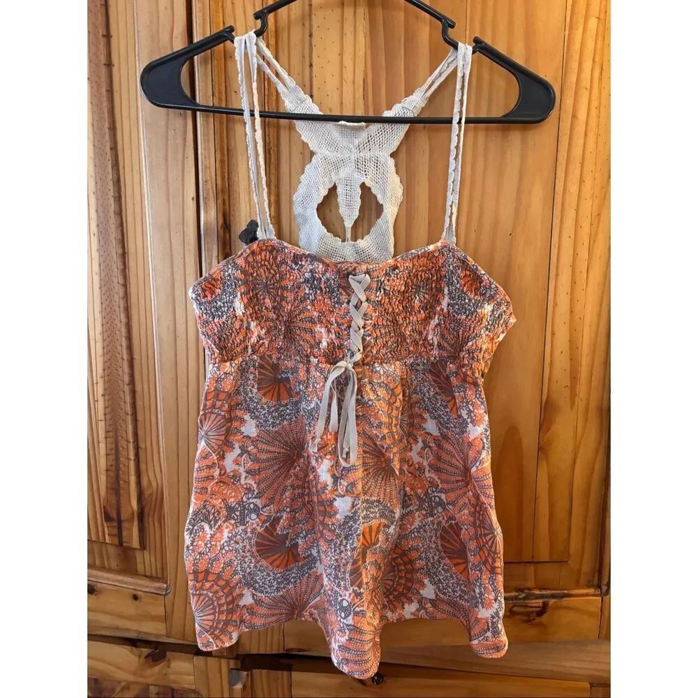 Free People Smocked Bodice Tank Top